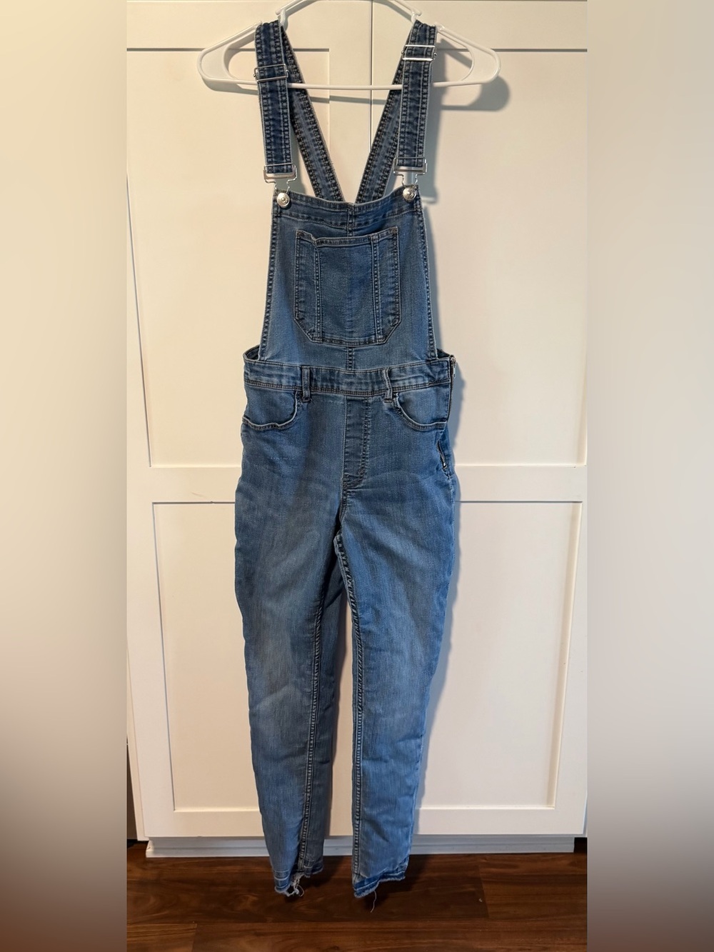 H&M (Divided) Blue Denim Overalls with Contrast Stitching